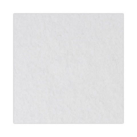 Polishing Floor Pads, 19" Diameter, White, 5/carton