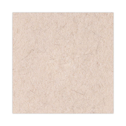 Natural Hog Hair Burnishing Floor Pads, 20" Diameter, Tan, 5/carton