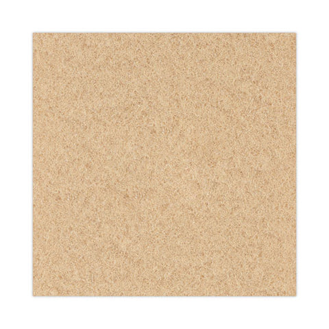 Burnishing Floor Pads, 20" Diameter, Tan, 5/carton