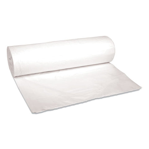 Low-density Waste Can Liners, 45 Gal, 0.6 Mil, 40" X 46", White, Perforated Roll, 25 Bags/roll, 4 Rolls/carton