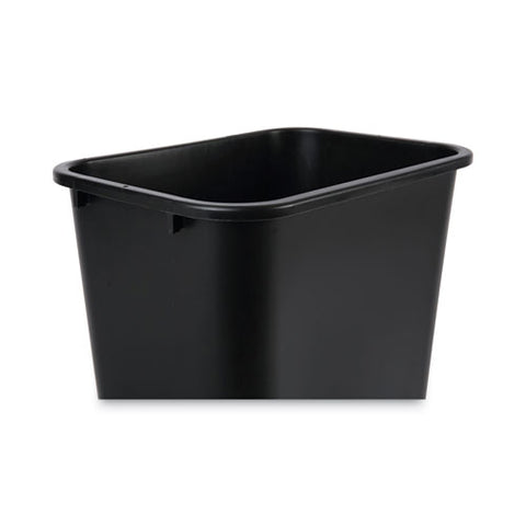 Soft-sided Wastebasket, 41 Qt, Plastic, Black