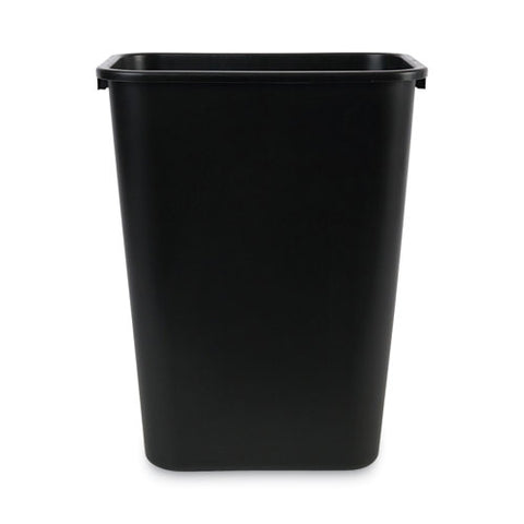 Soft-sided Wastebasket, 41 Qt, Plastic, Black