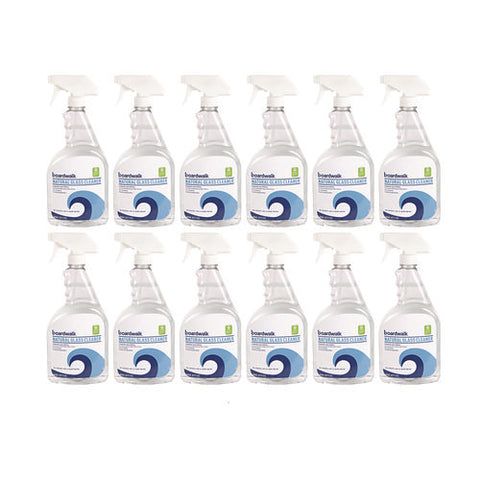 Natural Glass Cleaner, Unscented, 32 Oz Trigger Spray Bottle, 12/carton