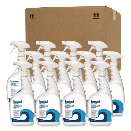 Cleaner With Bleach, Apple Scent, 32 Oz Bottle, 12/carton
