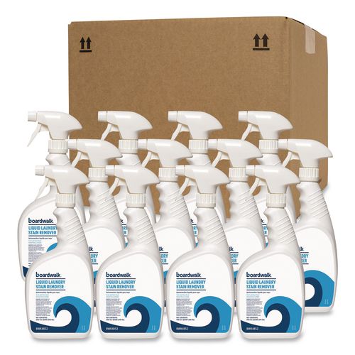 Liquid Laundry Stain Remover, Fresh And Clean Scent, 32 Oz Bottle, 6/carton