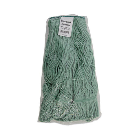 Narrowband Looped-end Mop Head, Premium Standard Head, Cotton/rayon Fiber, Medium, Green, 12/carton