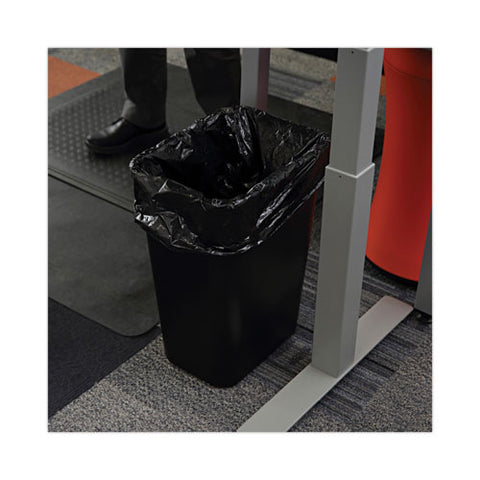 Low-density Waste Can Liners, 16 Gal, 1 Mil, 24" X 32", Black, Perforated Roll, 10 Bags/roll, 15 Rolls/carton