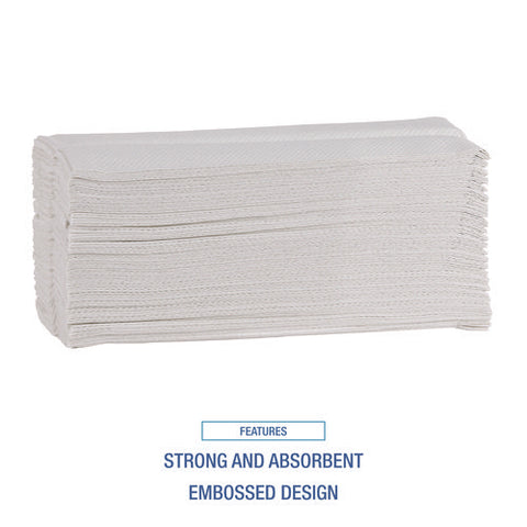 Boardwalk Green C-fold Towels, 1-ply, 10.13 X 12.75, Natural White, 150/pack, 16 Packs/carton