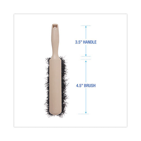 Counter Brush, Black Tampico Bristles, 4.5" Brush, 3.5" Tan Plastic Handle