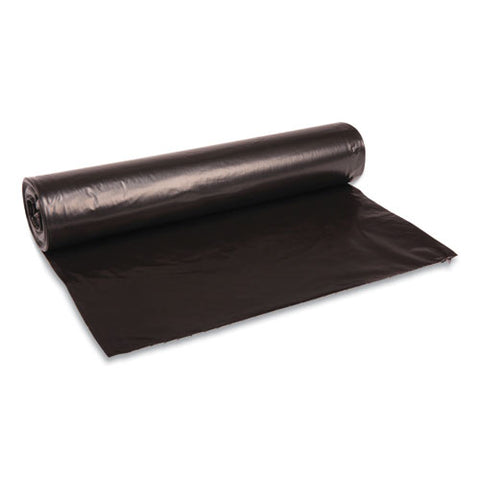 Recycled Low-density Polyethylene Can Liners, 45 Gal, 0.8 Mil, 40" X 48", Black, Perforated, 10 Bags/roll, 10 Rolls/carton