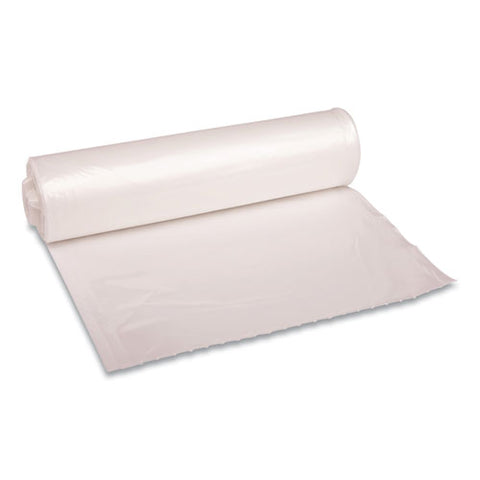 Recycled Low-density Polyethylene Can Liners, 33 Gal, 1.1 Mil, 33" X 39", Clear, Perforated, 10 Bags/roll, 10 Rolls/carton