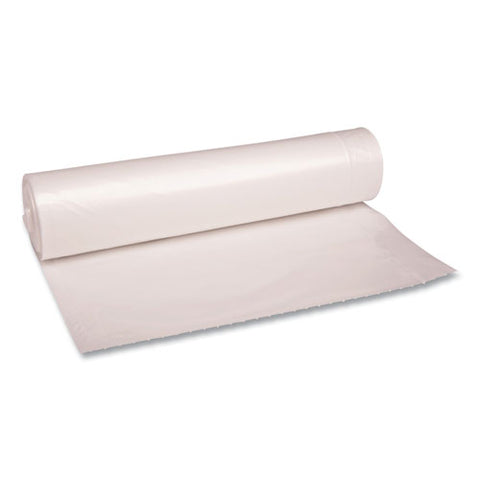 Recycled Low-density Polyethylene Can Liners, 56 Gal, 1.1 Mil, 43" X 47", Clear, Perforated, 10 Bags/roll, 10 Rolls/carton