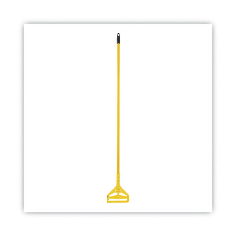 Quick Change Side-latch Plastic Mop Head Handle, 60" Aluminum Handle, Yellow