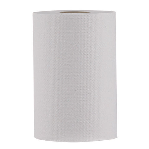 Hardwound Paper Towels, Nonperforated, 1-ply, 8" X 350 Ft, White, 12 Rolls/carton