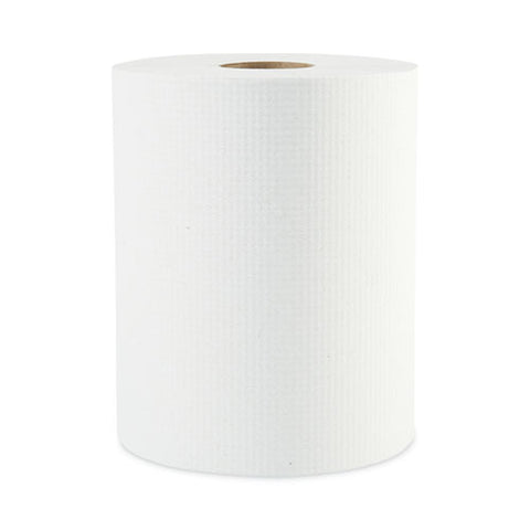 Hardwound Paper Towels, 1-ply, 8" X 600 Ft, White, 2" Core, 12 Rolls/carton