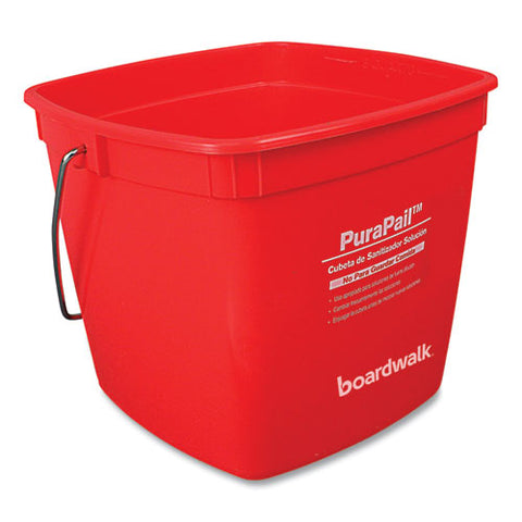 Purapail, 6 Qt, Polypropylene, Red/white