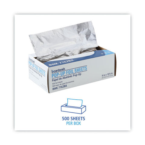 Standard Aluminum Foil Pop-up Sheets, 63 Gauge, 9 X 10.75, 500 Sheets/box