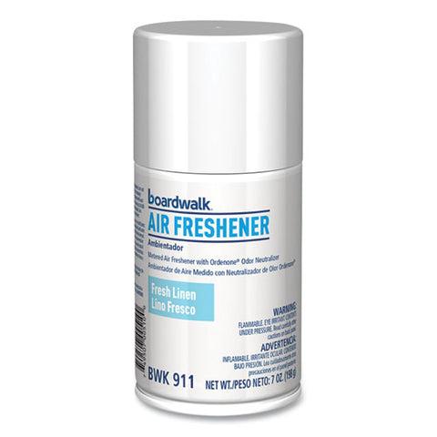 Metered Air Freshener Refill, Fresh Linen Scent, 7 Oz Aerosol Spray, 12/carton