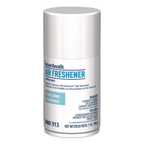 Metered Air Freshener Refill, Fresh Linen, 7 Oz Aerosol Can, 6/carton