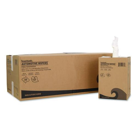 Automotive Wipers, 10.63 X 20.47, Unscented, White, 200/box, 8 Boxes/carton