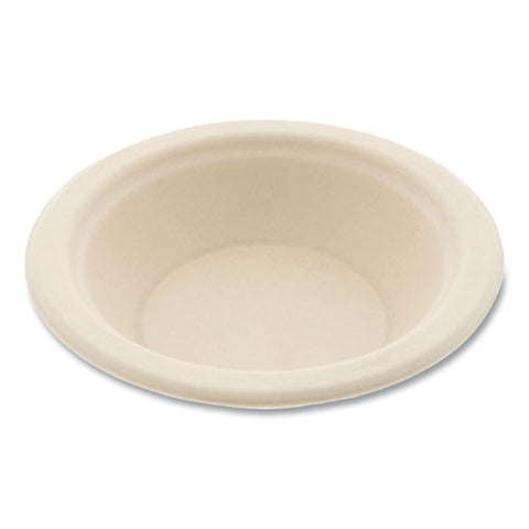 Bagasse Pfas-free Dinnerware, Round Bowl, 12 Oz, Tan, 1,000/carton