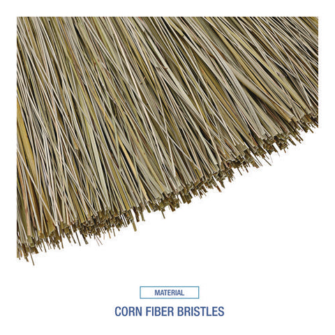 Corn/fiber Brooms, Corn/yucca Bristles, 53.5" Overall Length, Natural, 6/carton