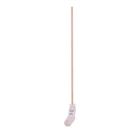 Cotton Deck Mop, #16 White Cotton Head, 50" Wood Handle, 12/carton