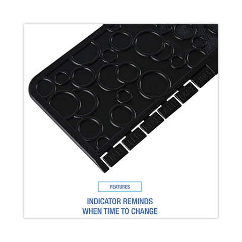 Commode Mat 2.0 Disposable Toilet Floor Mat, Non-slip Rubber, 22 X 22, Black, 6/carton