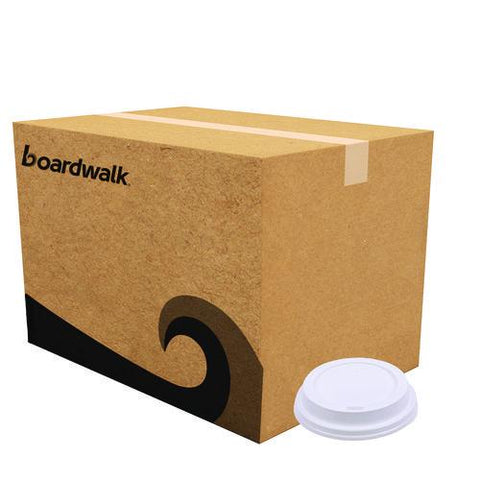 Deerfield Hot Cup Lids, Fits 10 Oz To 20 Oz Cups, White, Plastic, 50/pack, 20 Packs/carton
