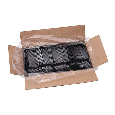 Heavyweight Polystyrene Cutlery, Fork, Black, 1000/carton