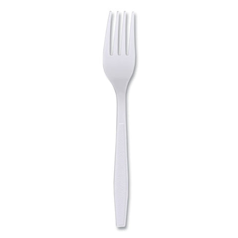 Heavyweight Wrapped Polypropylene Cutlery, Fork, White, 1,000/carton