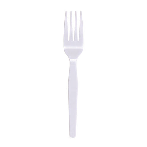 Mediumweight Polystyrene, Fork, White, 10 Boxes Of 100/carton