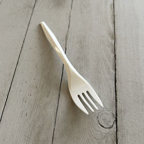 Mediumweight Polypropylene Cutlery, Fork, White, 1,000/carton