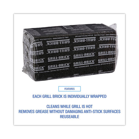 Grill Brick, 8 X 4, Black, 12/carton