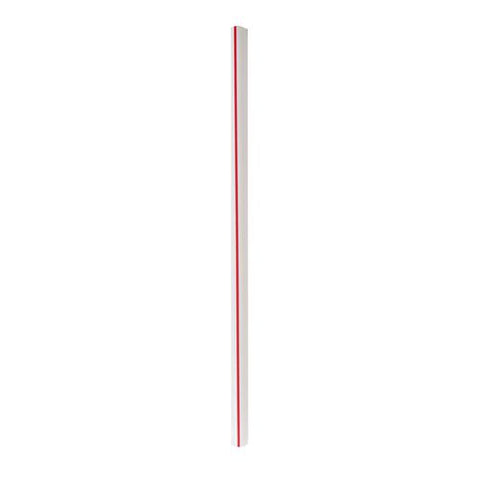 Wrapped Giant Straws, 7.75", Polypropylene, Red/white Striped, 7,200/carton