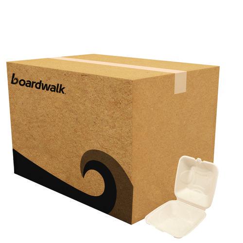 Bagasse Pfas-free Food Containers, 1-compartment, 6 X 6 X 3.19, Tan, Bamboo/sugarcane, 500/carton