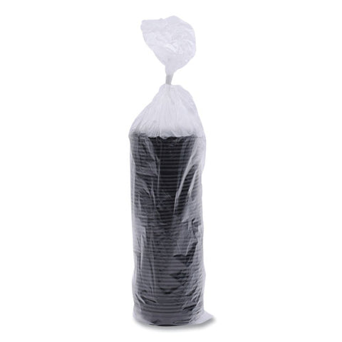 Hot Cup Lids, Fits 8 Oz Hot Cups, Black, 1,000/carton