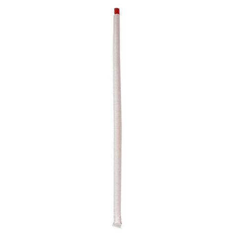 Wrapped Jumbo Straws, 10.25", Polypropylene, Red, 2,000/carton