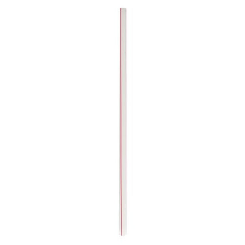 Wrapped Jumbo Straws, 10.25", Polypropylene, Red/white Striped, 2,000/carton