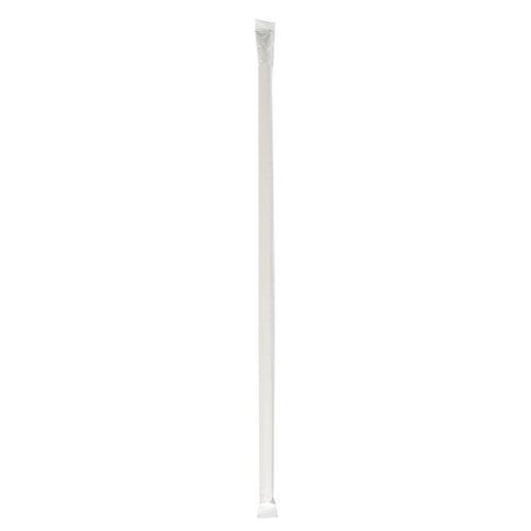 Wrapped Jumbo Straws, 10.25", Polypropylene, Red/white Striped, 2,000/carton