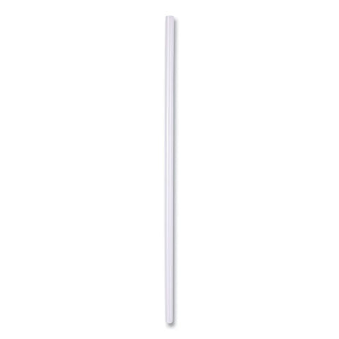 Wrapped Jumbo Straws, 7.75", Polypropylene, Clear, 12,000/carton