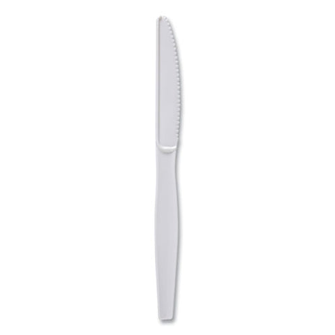 Heavyweight Polystyrene Cutlery, Knife, White, 1000/carton