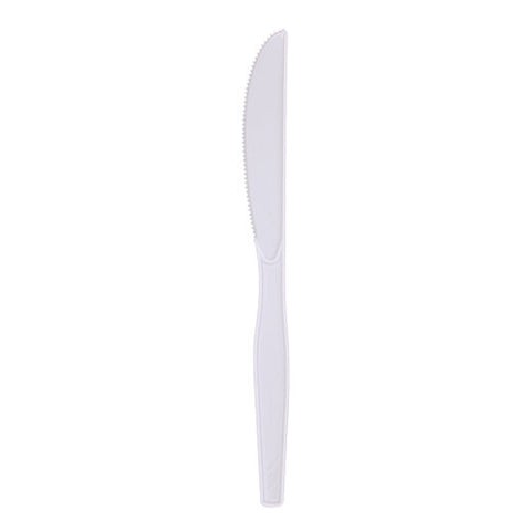 Mediumweight Polystyrene Cutlery, Knife, White, 10 Boxes Of 100/carton