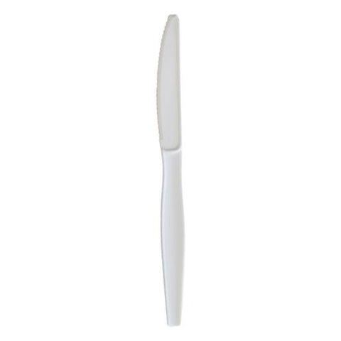 Heavyweight Wrapped Polystyrene Cutlery, Knife, White, 1,000/carton