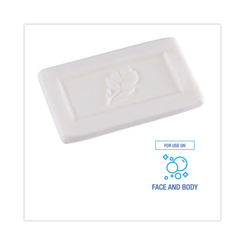 Face And Body Amenity Soap, Flow Wrapped, Floral Scent, # 1/2 Bar, 1,000/carton