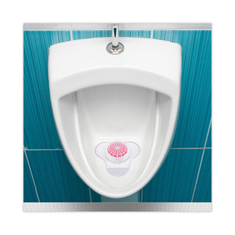 Urinal Screen With Para Deodorizer Block, Cherry Scent, 3 Oz, Red/white, 12/box