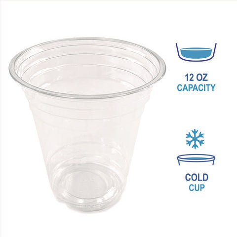 Clear Plastic Cold Cups, Squat, 12 Oz, 1,000/carton