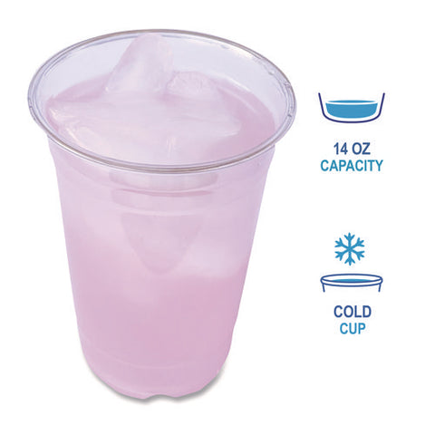 Clear Plastic Pet Cups, 14 Oz, 50/bag, 20 Bags/carton