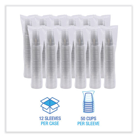 Clear Plastic Cold Cups, 24 Oz, 50/sleeve, 12 Sleeves/carton