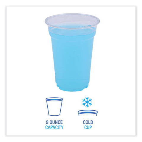 Clear Plastic Cold Cups, 9 Oz, 50/sleeve, 20 Sleeves/carton